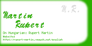 martin rupert business card